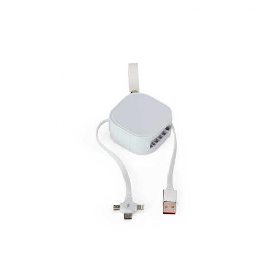 Cabo USB Retrátil 3 em 1 Personalizado com Logo
