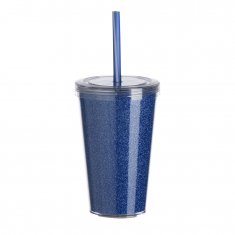 Copo De Acrílico 550ml Com Canudo Personalizado